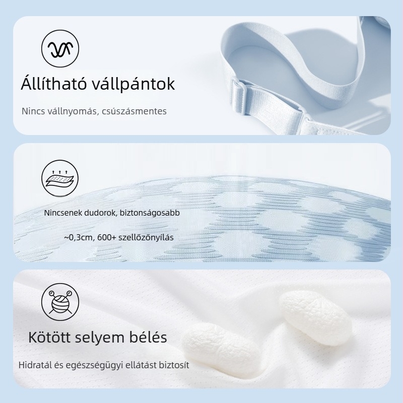 Melltartó, vest-stílusú, acél nélkül, elől záródó, teljes kosár, fő anyag nylon