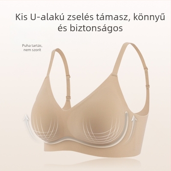 Női melltartó félfix kosarakkal, lélegző nejlon keverék, állítható oldalsó zár, vékony vállpántok, hátformázó dizájn