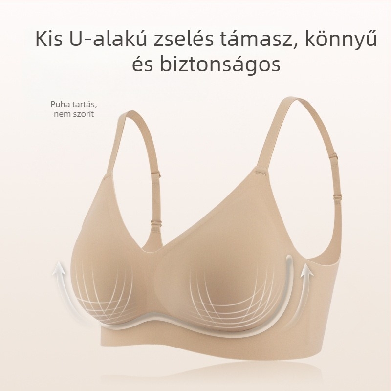 Női melltartó félfix kosarakkal, lélegző nejlon keverék, állítható oldalsó zár, vékony vállpántok, hátformázó dizájn