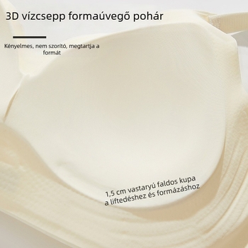 3/4-es kosaras női melltartó, nylonból formázott kosár, rögzített dupla vállpántok, hátul három sor kapocs (bélés: spandex 70–80%; Funkciók: felhajtás, lélegző, kényelmes)
