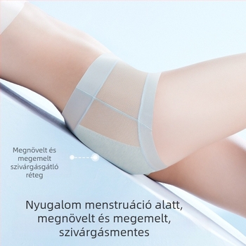 Tea-polifenolokkal ellátott középmagas derekú menstruációs alsónemű, 100% pamut betéttel, ultra vékony, lélegző, szivárgásmentes, szélesebb és hosszabb ágyékkal