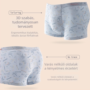 Férfi modal boxeralsó, plusz méret, lazán illeszkedő, lélegző pamutból készült