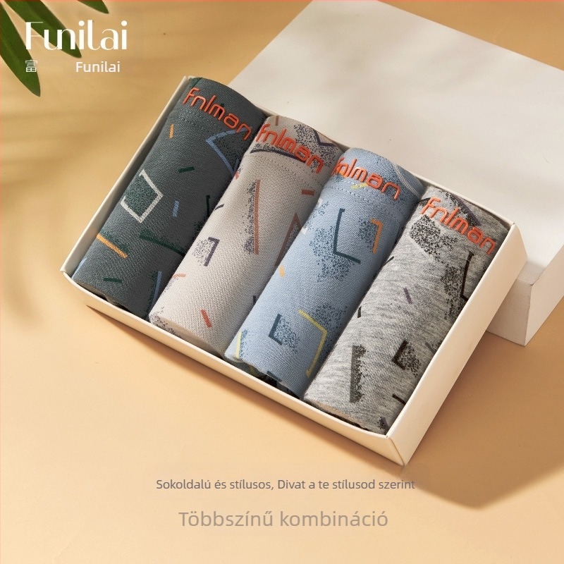 Férfi modal boxeralsó, plusz méret, lazán illeszkedő, lélegző pamutból készült