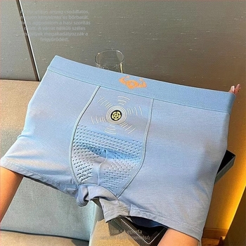 JM Zhongmai 7A mulberry selyem antibakteriális férfi alsónemű, légáteresztő, atkamentes, sport boxer briefs, ősz-tél, 9538