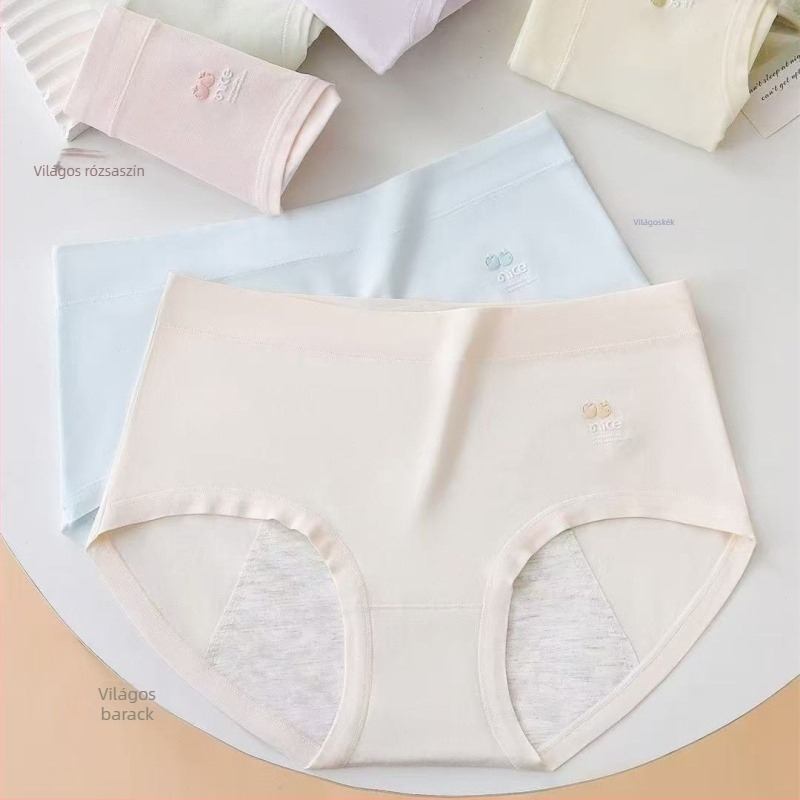 Yingkaishi 3128 Női középtáji menstruációs fehérnemű, puha pamut, plus méret, szivárgás elleni, kényelmes, bőrbarát