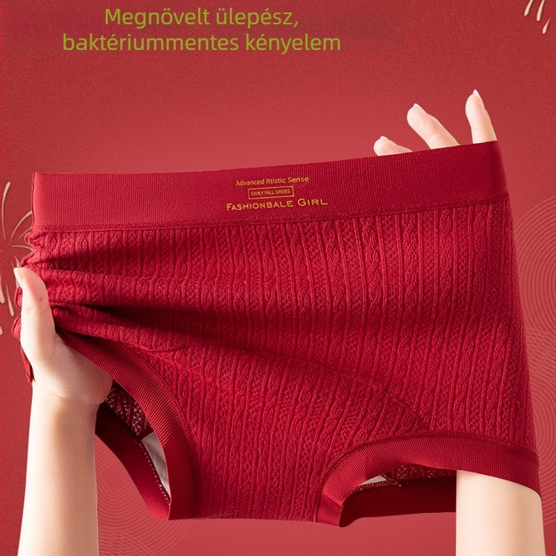 Szürke női boxer brief, 100% pamut, Mulberry selyem belső réteg, antibakteriális, hosszított ágyék, középmagas derék, plusz méret