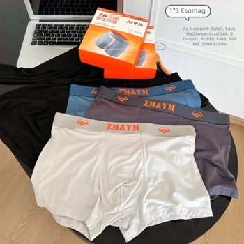 Férfi boxer brief Tencel Lyocell 7A, atkák elleni, légáteresztő, magas rugalmasság, középmagas derekú