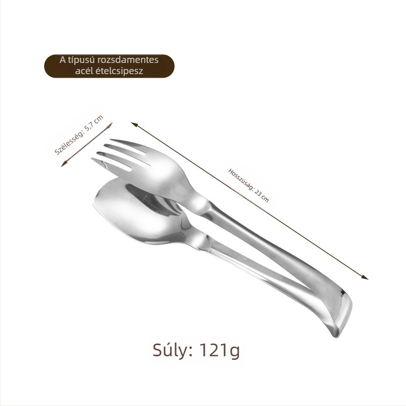 Rozsdamentes acél ételklipsz és kis tálca büfé használatra – modern, minimalist stílus, kereskedelmi és otthoni használatra, testreszabható