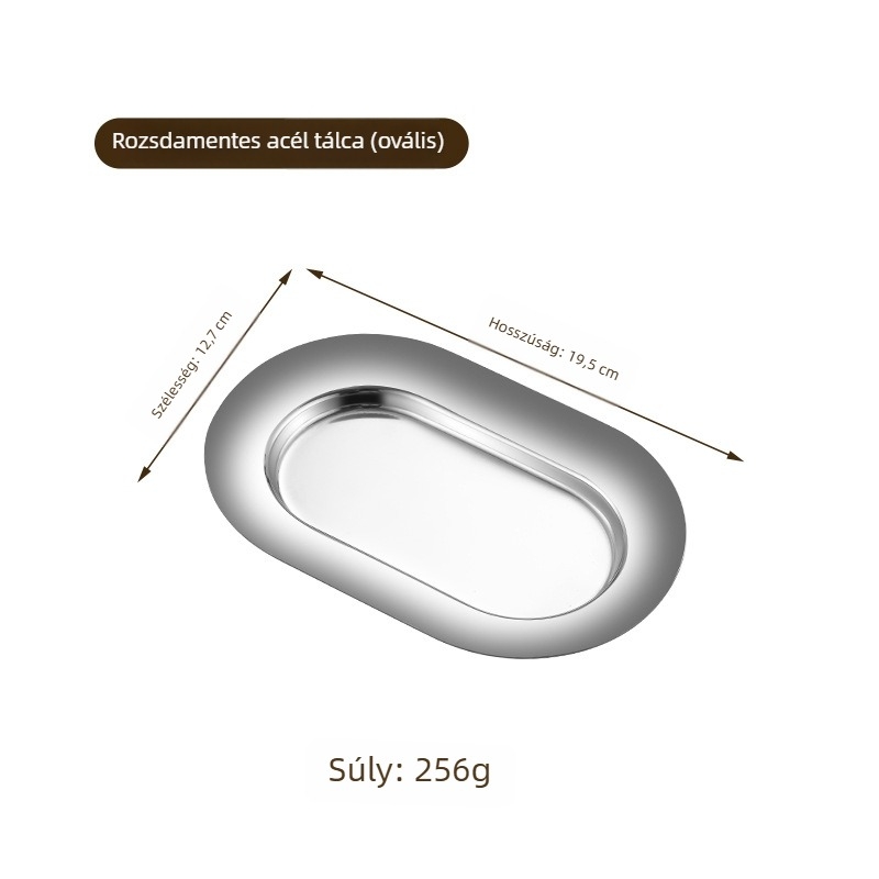 Rozsdamentes acél ételklipsz és kis tálca büfé használatra – modern, minimalist stílus, kereskedelmi és otthoni használatra, testreszabható