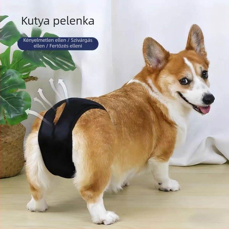 Chengxuan Poliészter Higiéniai Nadrág Nőstény Kutyáknak, Kényelmes Stílus