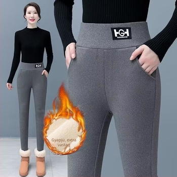 Női leggings báránygyapjú béléssel, téli vastag meleg, szűk fazon