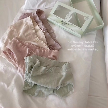 Női seamless középmagas derekú nylon alsónemű, lélegző pamut béléssel