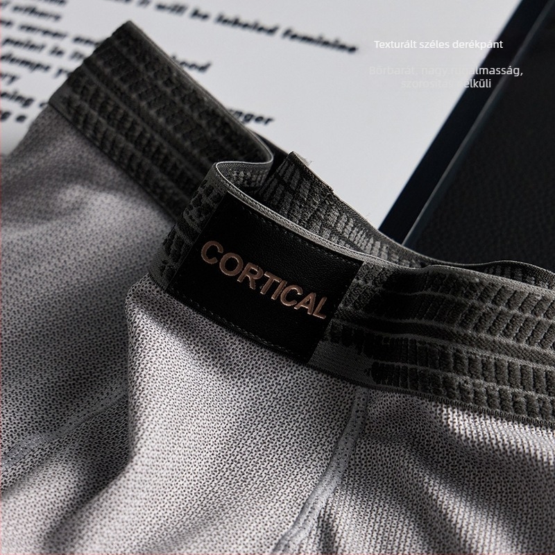 Férfiaknak készült 100% pamutból, lélegző, antibakteriális, 7A, nagy méretű sportos boxer briefs