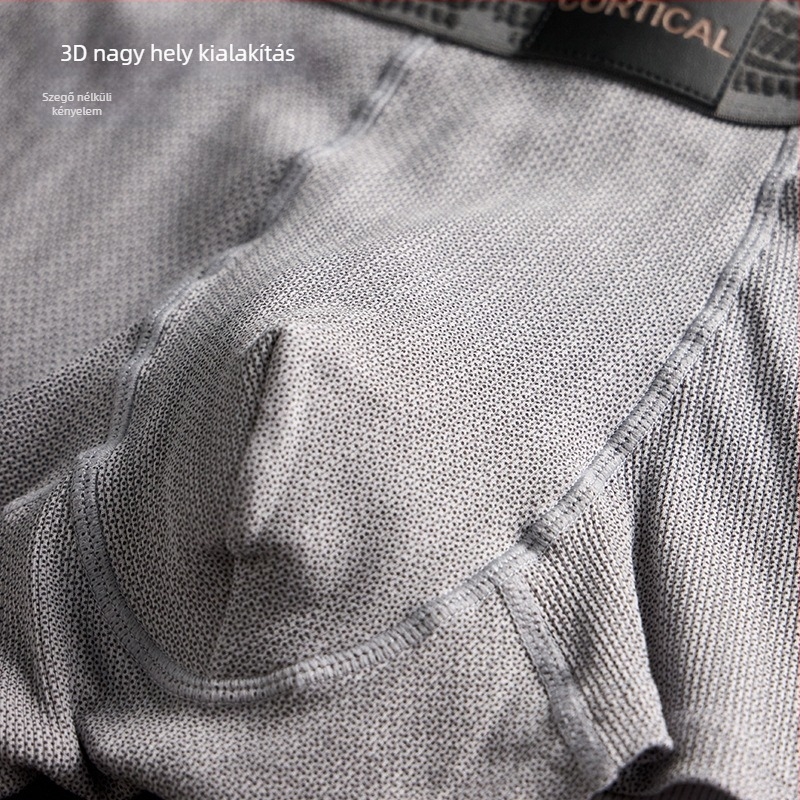 Férfiaknak készült 100% pamutból, lélegző, antibakteriális, 7A, nagy méretű sportos boxer briefs