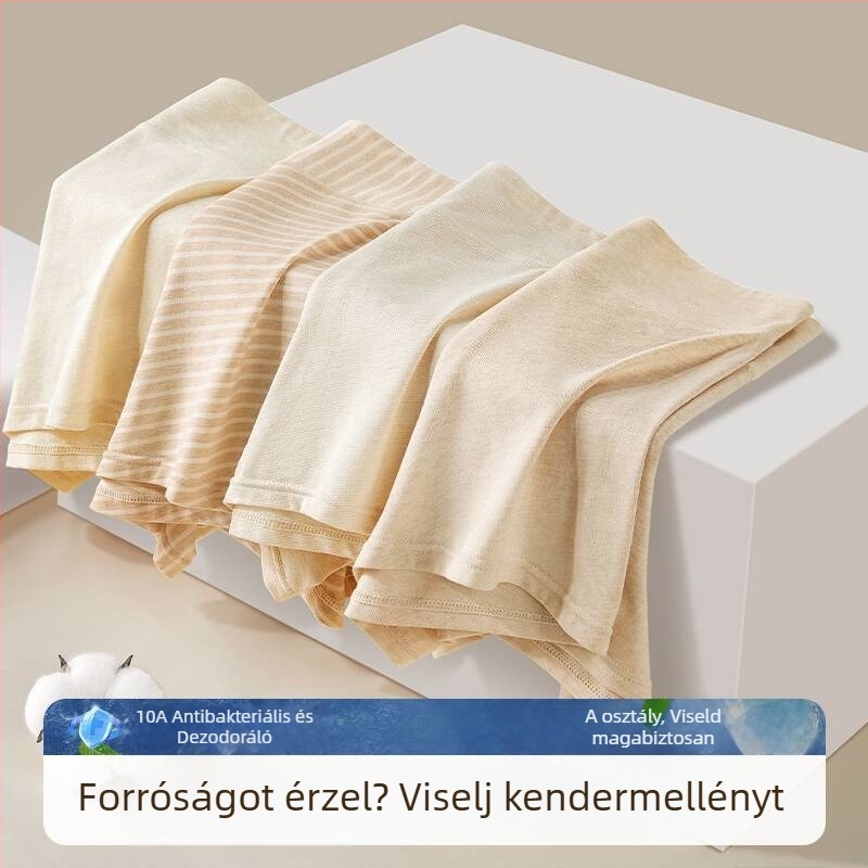 Varrat nélküli férfi kendervászon boxeralsó – lélegző, antibakteriális, gyorsan száradó, középmagas derekú