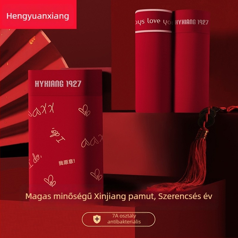 Férfi pamut boxer, lélegző, kötött anyag, 90–95% pamut, egész éves viselésre