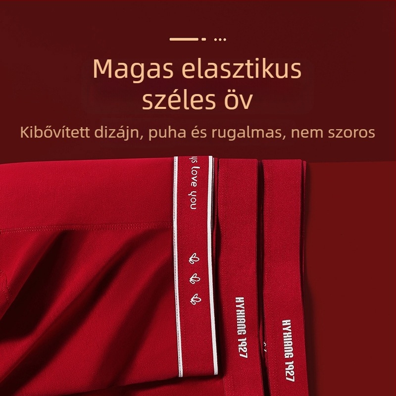 Férfi pamut boxer, lélegző, kötött anyag, 90–95% pamut, egész éves viselésre