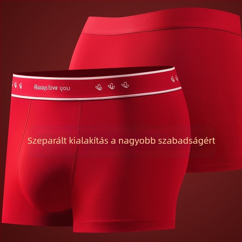 Férfi pamut boxer, lélegző, kötött anyag, 90–95% pamut, egész éves viselésre