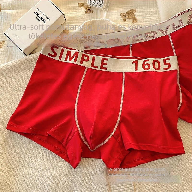 Shamanrou férfi pamut alsónadrágok, lélegzők és rugalmasak, középmagasságú derékkal, 95–100% pamut, minden évszakra