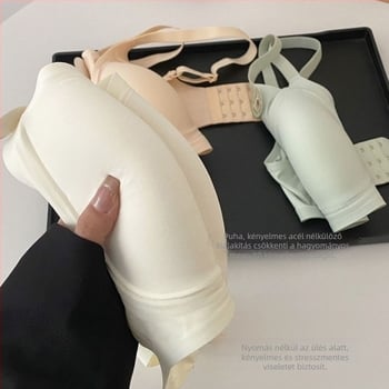 Pluszméretű, seamless Jelly-Strip melltartó 3/4-es kosárral, fix vállpántok, hátoldali háromsoros zár