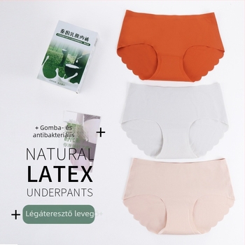 Nylon női briefek, 3 db, középmagas derekú, lélegző, fiziológiás