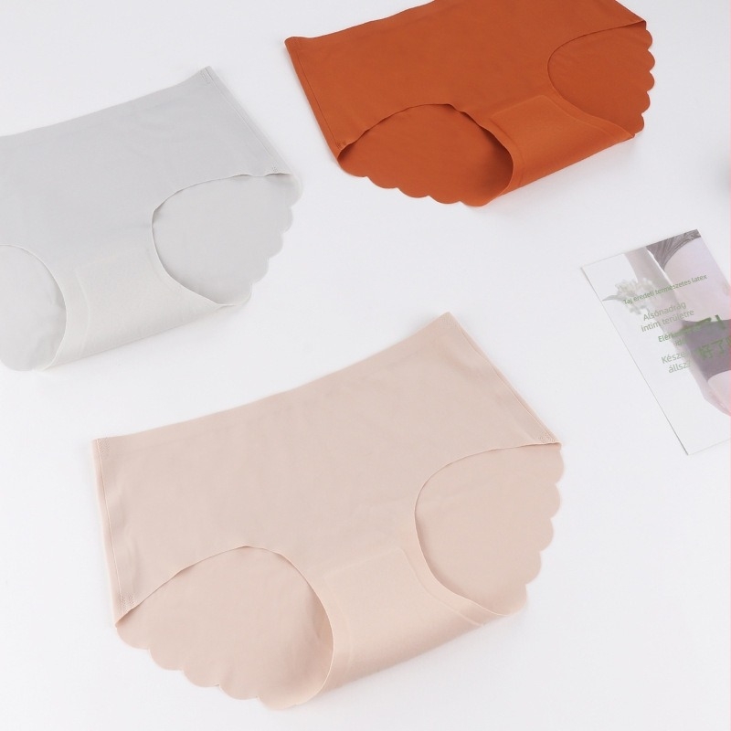 Nylon női briefek, 3 db, középmagas derekú, lélegző, fiziológiás