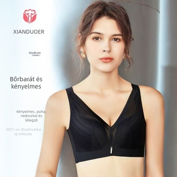 Drót nélküli push-up melltartó, 3/4 kosár, levehető vállpántok, nylon