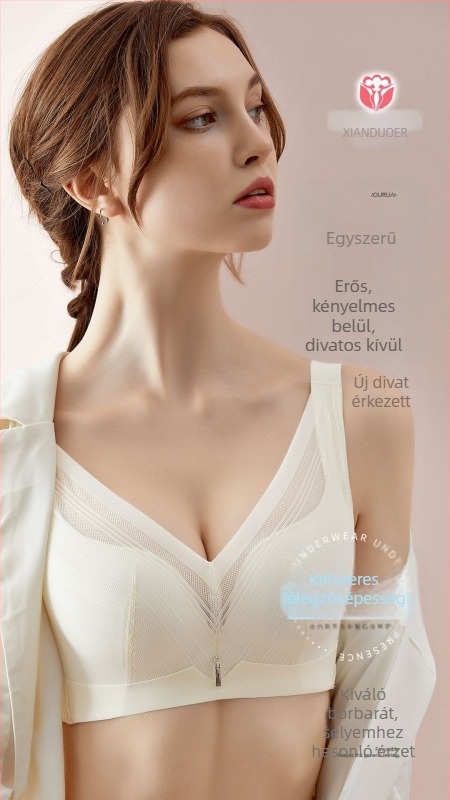 Drót nélküli push-up melltartó, 3/4 kosár, levehető vállpántok, nylon