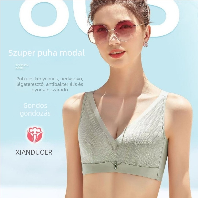 Drót nélküli push-up melltartó, 3/4 kosár, levehető vállpántok, nylon