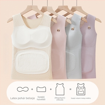 Őszi–téli lányoknak készült termos mellény integrált cups-szal (251–300 g/m2; 80–90% poliészter; egyszínű modell; 13–18 év)