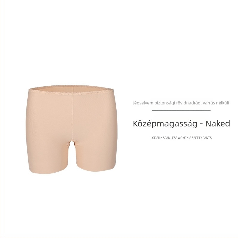 Női nylon boxer briefs középmagas derekú, pamut alátéttel a szemérem részen, sima szövés, 90% nylon, 2 az 1-ben dizájn