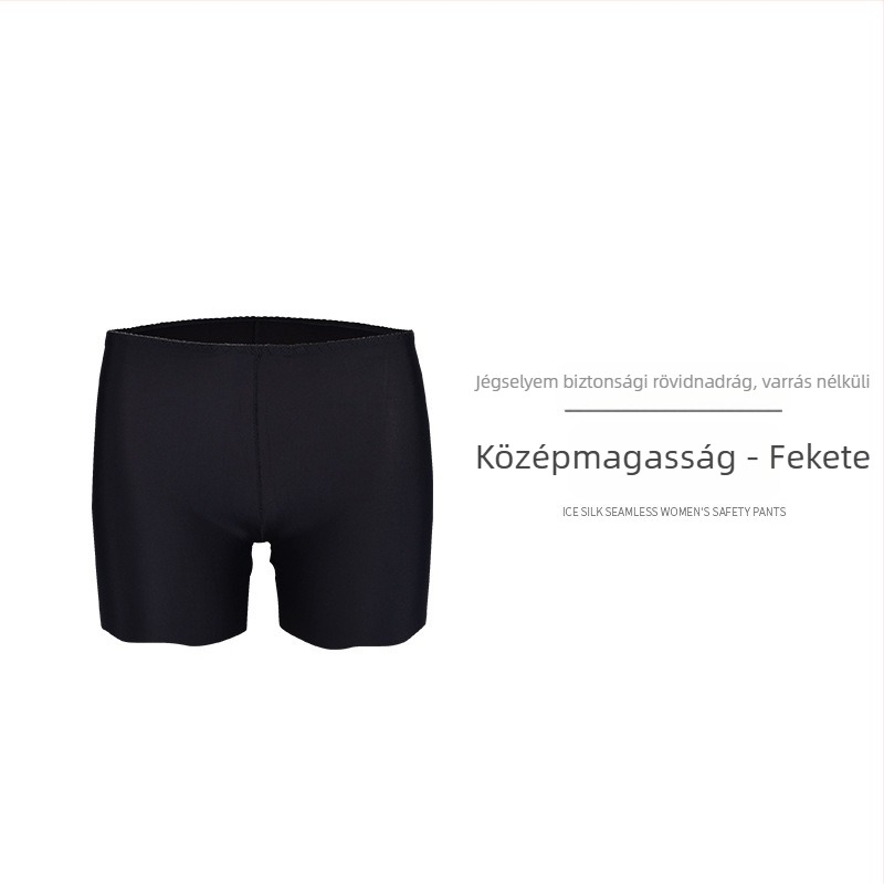 Női nylon boxer briefs középmagas derekú, pamut alátéttel a szemérem részen, sima szövés, 90% nylon, 2 az 1-ben dizájn