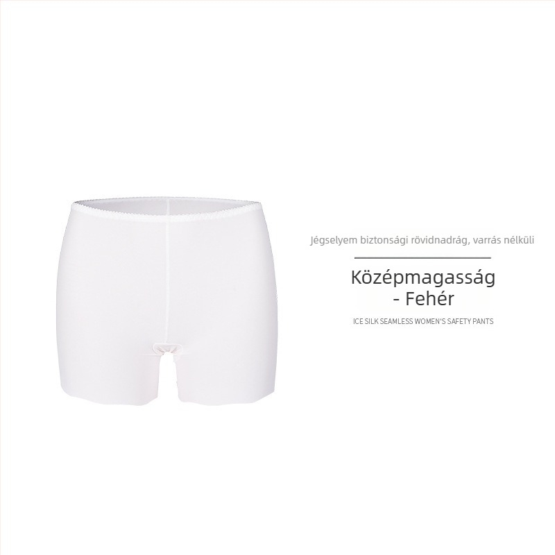 Női nylon boxer briefs középmagas derekú, pamut alátéttel a szemérem részen, sima szövés, 90% nylon, 2 az 1-ben dizájn