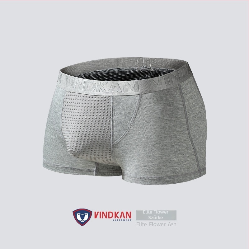 Férfi bevarrás nélküli boxeralsónemű viszkózból, lélegző, antibakteriális, infravörös mágneses rost a redőnél