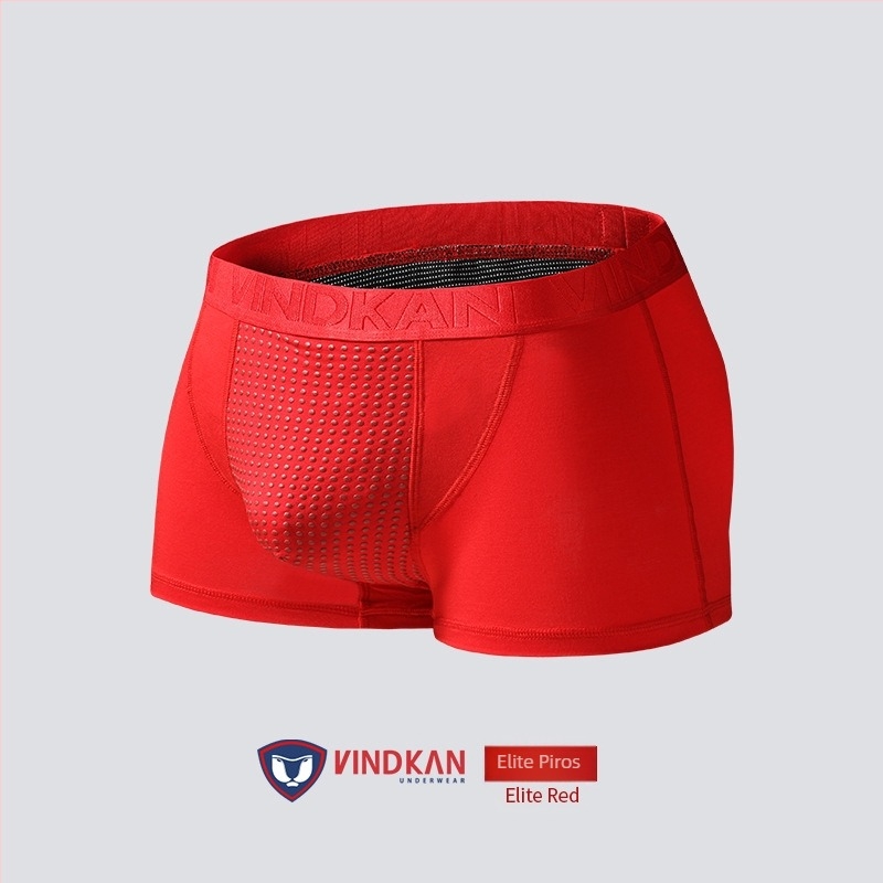 Férfi bevarrás nélküli boxeralsónemű viszkózból, lélegző, antibakteriális, infravörös mágneses rost a redőnél