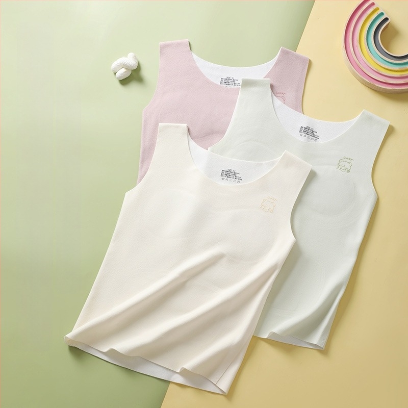 Termikus mellény lányoknak 7–12 éveseknek, beépített melltartó betéttel, dupla rétegű, vastag poliészter anyag