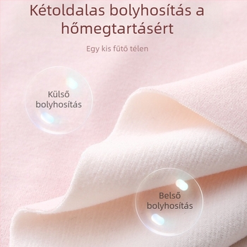 Lányoknak szóló velúr termos mellény, varratmentes, kétoldalas bolyhosított belső réteg, dupla réteg, gallér kerek