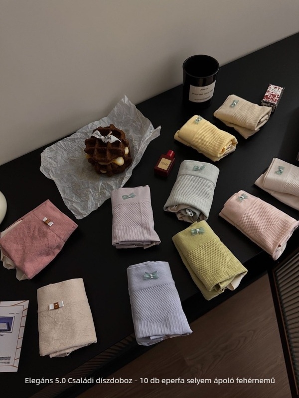 Női 5.0 középmagas derékú, lélegző menstruációs alsóneműk, 10 darabos készlet, pamut‑selyemprotein keverék, oldalsó szivárgás elleni védelem, kényelmes