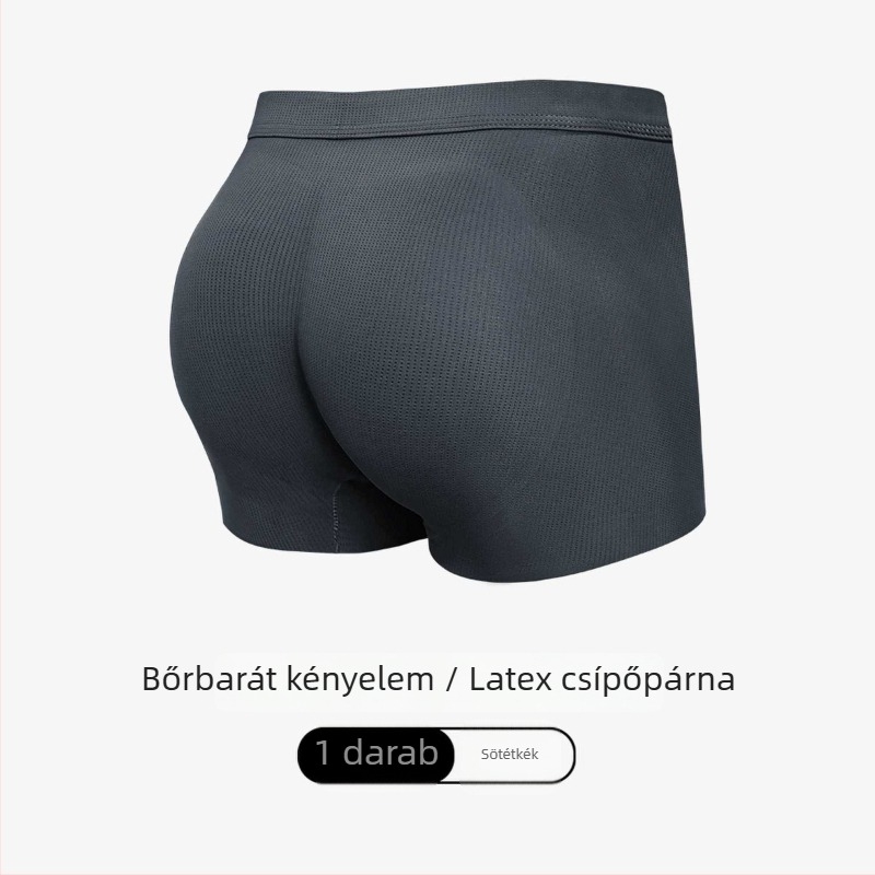 Férfiaknak tervezett varrat nélküli alsónemű fenéknövelő párnával, jégselyem anyagú, kerékpáros alsónemű, barack alakú csípő