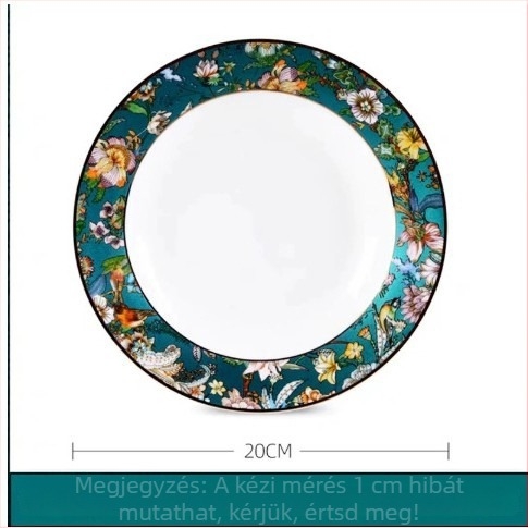 Jun Porcelán csontporcelán négy darabos étkészlet, kerek forma, virágmintázat, mikrohullámú sütőbe tehető