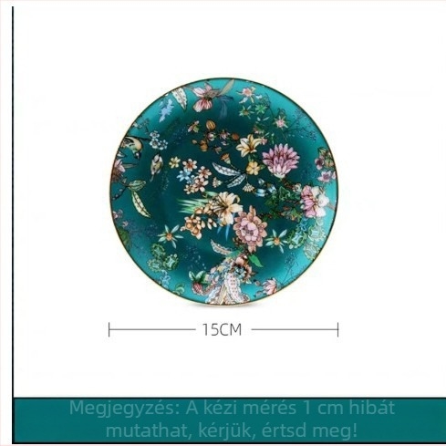 Jun Porcelán csontporcelán négy darabos étkészlet, kerek forma, virágmintázat, mikrohullámú sütőbe tehető