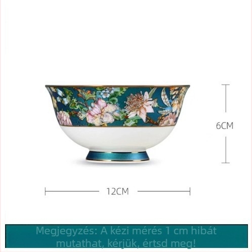 Jun Porcelán csontporcelán négy darabos étkészlet, kerek forma, virágmintázat, mikrohullámú sütőbe tehető