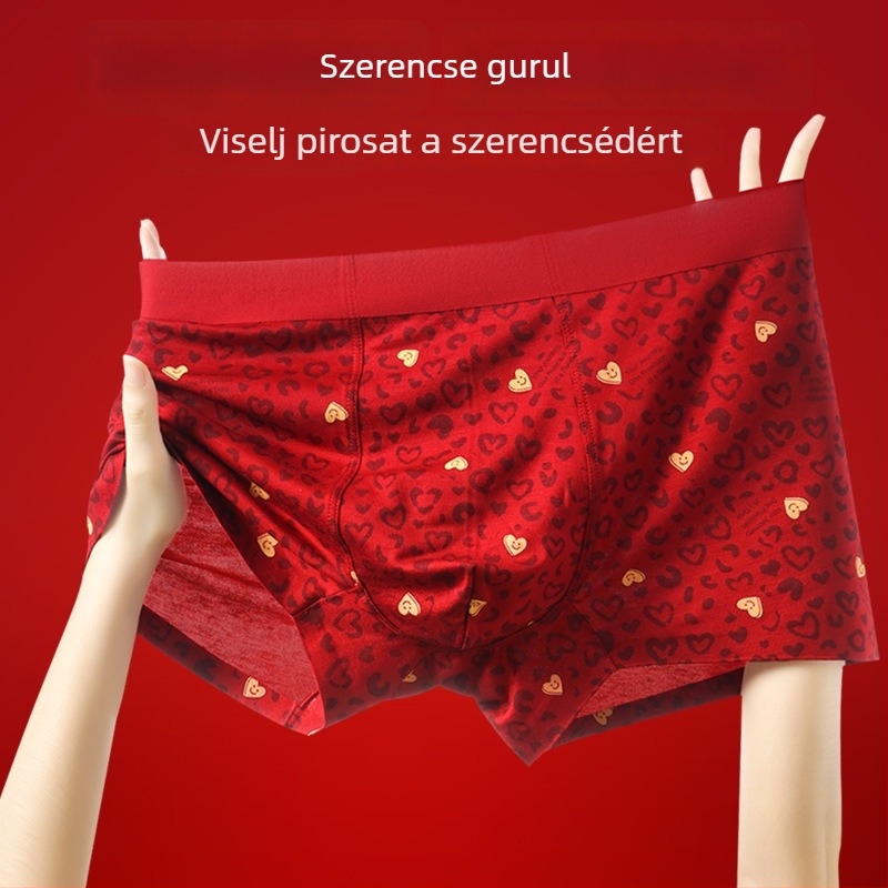 Férfi boxeralsó, lélegző Lyocell anyagból, kötött, virágos mintázat, középmagas derekú, belső réteg viscóz 90–95%