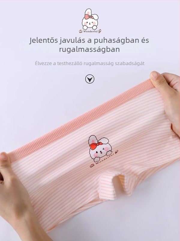 Gyerekeknek készült pamut boxeralsó lányoknak, tavasz–nyár