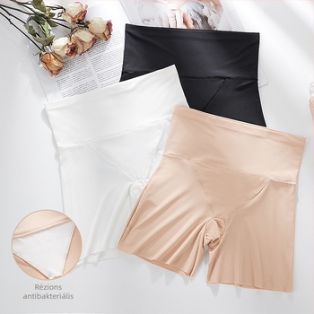 Női magas derekú biztonsági rövidnadrág átlátszóság elleni védelem | Ice Silk anyag, 90% nylon, ágyék bélés 80% pamut, antibakteriális