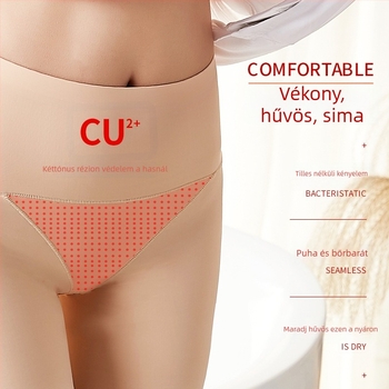 Női magas derekú biztonsági rövidnadrág átlátszóság elleni védelem | Ice Silk anyag, 90% nylon, ágyék bélés 80% pamut, antibakteriális