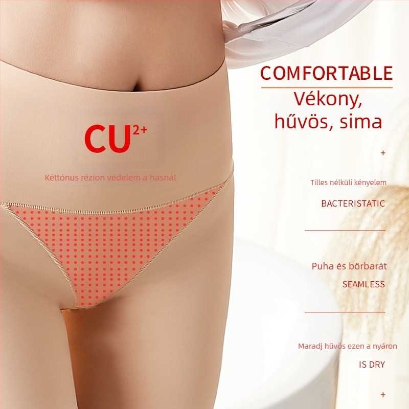 Női magas derekú biztonsági rövidnadrág átlátszóság elleni védelem | Ice Silk anyag, 90% nylon, ágyék bélés 80% pamut, antibakteriális