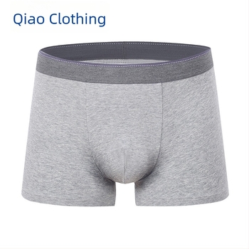 Férfi pamut boxer alsó, egyszínű, középmagasságú, minimalist dizájn, 100% pamut