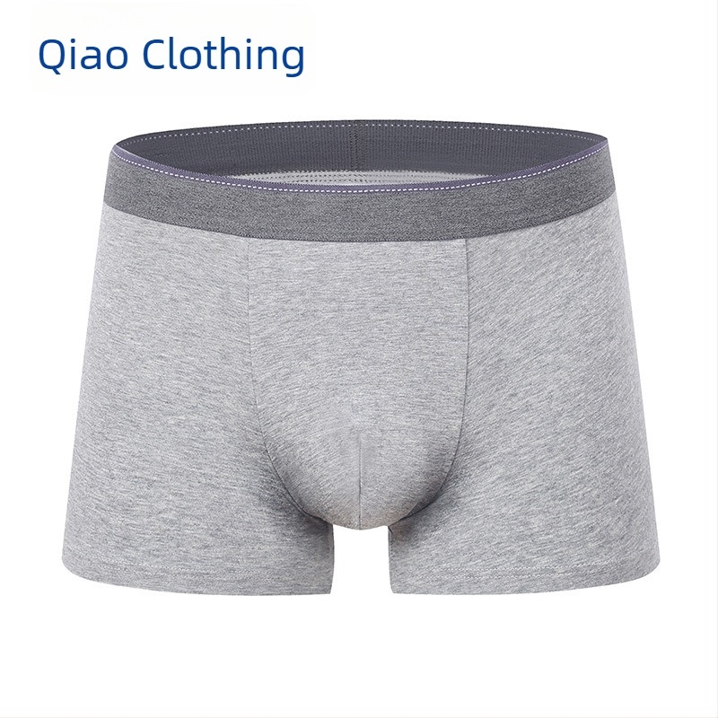 Férfi pamut boxer alsó, egyszínű, középmagasságú, minimalist dizájn, 100% pamut