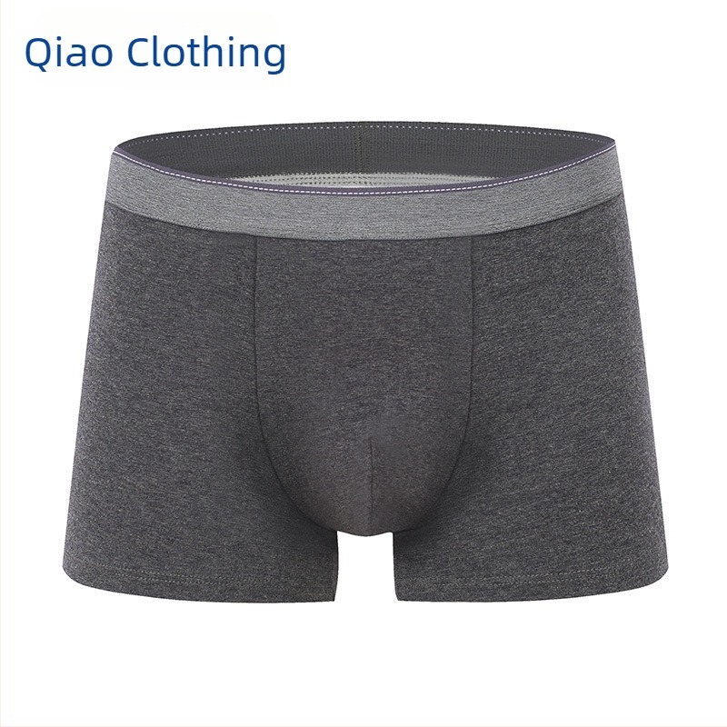 Férfi pamut boxer alsó, egyszínű, középmagasságú, minimalist dizájn, 100% pamut